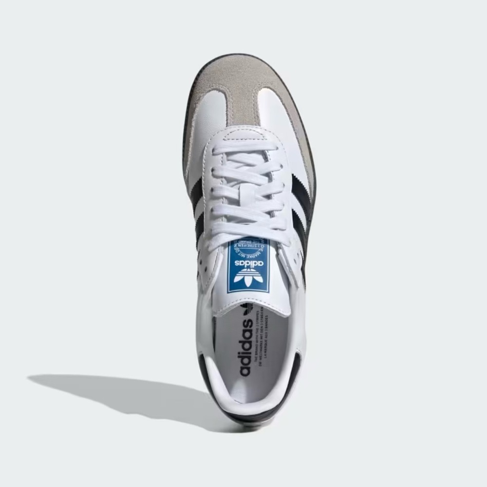 Adidas White and Black Samba Retro Sneakers